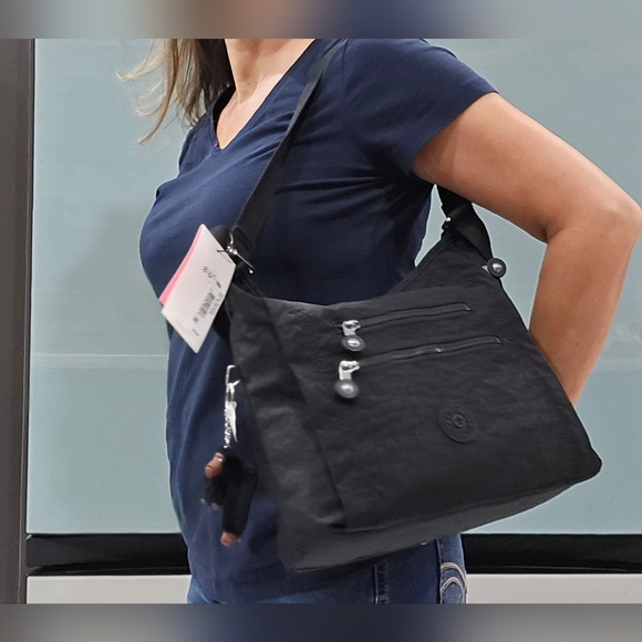 KIPLING BAG CROSSBODY & SHOULDER BLACK COLOR NEW MEDIUM PURSE BELAMMIE - Picture 12 of 17